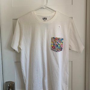 Takashi Murakami Doraemon x Uniqlo Tokyo 2017 Pocket T-shirt Men's Size Small